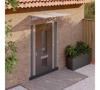 Auvent de Porte Auvent de Porche Entrée Gris et Transparent Polycarbonate vidaXL