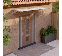 Auvent de Porte Auvent de Porche Entrée Gris et Transparent Polycarbonate vidaXL