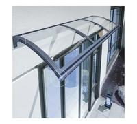 Auvent de porte - Auvent en métal avec support en acier en plastique - Couverture d'entrée en polycarbonate durable pour la protection de la maison