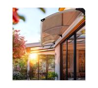 Auvent de porte - Auvent extérieur pour portes et fenêtres avec support en aluminium, connectez plusieurs unités pour protéger les jardins et les couloirs