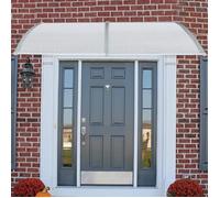 Auvent de Porte, Auvent fenêtre Pluie Neige abri Avant Porche Ombre extérieure Toit terrasse 100x300 cm