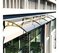 Auvent de Porte Auvent Porte D’entrée en Polycarbonate Fenêtre Extérieure Auvent Extérieur Auvent de Porte-à-Faux de Porte D’entrée pour Volet Solaire, Protection Contre Les Rayons UV