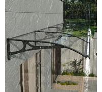 Auvent de Porte D’entrée pour Fenêtre Extérieure Porche Ombrage Patio Couverture de Toit Protection UV Auvents de Jardin Auvent de Pluie Auvent D’auvent de Pluie avec Évier de Drainage