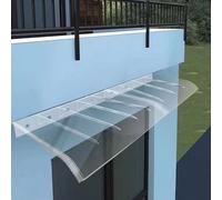 Auvent de Porte de Extérieur,Marquise Solaire Abri,Abri Contre la Pluie en Polycarbonate,Marquise Porte pour Patio,Abri Banne Entrée Invisible,Contre la Pluie et UV (Transparent,60x200cm/24 x79)