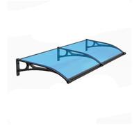 Auvent de porte de patio durable avec protection UV - Support en aluminium avec panneau en polycarbonate - Auvent d'entrée pour porche/terrasse/terrasse - Largeur de 60 à 79,8 cm - 80 x 300 cm