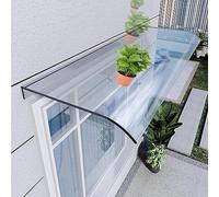 Auvent de porte de terrasse 100 % polycarbonate silencieux, aucun support nécessaire, protection invisible pour portes et housse résistante aux intempéries