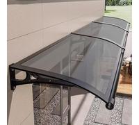 Auvent de porte de terrasse extérieur, abri imperméable pour porte d'entrée et fenêtres, design évolutif pour balcon et cour, grande couverture de 120 x 230 cm, pare-soleil durable.