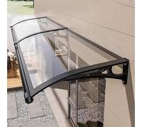 Auvent de porte d'entrée, auvent de fenêtre avec support en aluminium, grand évier, protection contre la neige et les UV, couvercle en polycarbonate, fenêtre, auvent de porche,N-60x240cm/24x95in