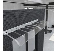 Auvent de porte d'entrée, auvent de fenêtre en polycarbonate solide, résistant aux intempéries, facile à installer, design moderne