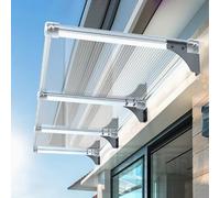 Auvent de Porte d'Entrée,Auvent de Fenêtres Transparent de Protection Contre La Pluie et La Neige,Marquise de Jardin Extérieur,Couverture en Polycarbonate de Protection UV (65x160cm/26 x63)