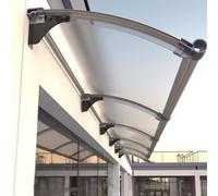 Auvent de Porte d'entrée Auvent De Porte D'entrée Transparent, Jardin Imperméable for Fenêtre Extérieure, Couverture en Polycarbonate, Résistant Aux UV Et À La Pluie(55x110cm/22 x43)