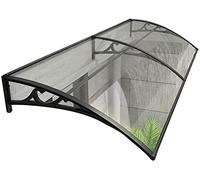 Auvent de porte d'entrée, auvent extérieur de fenêtre de porte | Feuille de polycarbonate neige pluie porche auvent couverture d'abri de pluie avec cadre en aluminium, protection contre les UV, la