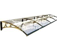 Auvent de porte d'entrée, auvent extérieur | Feuille de polycarbonate transparent silencieux de 2,5 mm avec support en alliage d'aluminium, abri de pluie de porche, auvent de porche (couleur