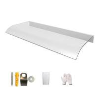 Auvent de Porte D'entrée, Auvent Marquise de Porte Exterieur, Auvent de Porte et Fenêtre en Polycarbonate, Toit Marquise Résistante Contre la Pluie et UV, Convient Aux Portes et Fenêtres