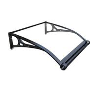 Auvent de Porte d'entrée avec Drainage, Marquise de Porte Exterieur | Aluminium en Polycarbonate, pour Patio, Balcon ou Porche, Protection Contre UV, Pluie, Neige(60x100cm/24"x39")