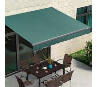 Auvent de porte d'entrée avec support en aluminium - Pare-soleil de fenêtre en polycarbonate pour véranda (3,1 x 2,6 m) - Résistant aux intempéries - Protection UV - Design élégant.