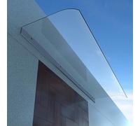 Auvent de Porte d'entrée courbé pour Portes et fenêtres sans Supports, Marquise de Porte Exterieur pour Une Protection Contre la Pluie et la Neige, abri de Pluie Invisible Frosted 40×90cm/15.7×35.4in