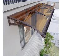 Auvent de porte d'entrée de 60 x 140 cm en polycarbonate et aluminium - Protection contre la pluie et la neige - Protection UV - Grand surplomb pour une utilisation en extérieur - Tente d'ombrage de