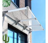 Auvent de Porte d'Entrée Design Moderne,Marquise de Porte d’Entrée Transparent,Auvent de Fenêtre Contre la Pluie et UV,50/65/80/90/120/150 cm de Largeur en Option (50x300cm/20 x118)