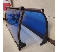 Auvent de porte d'entrée d'extérieur au design moderne - Résistant aux UV, à l'eau, à la pluie - Avec feuilles de toiture en polycarbonate - Auvent de fenêtre incurvé - Auvent de fenêtre d'extérieur
