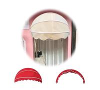 Auvent de porte d'entrée d'extérieur en toile beige avec cadre galvanisé, pliable, protection contre la pluie, idéal pour les patios, les terrasses et les entrées