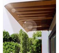 Auvent de porte d'entrée d'extérieur résistant aux UV - Toiture en polycarbonate invisible - Housse de pluie transparente durable pour porche et entrée