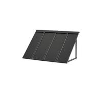Auvent de Porte d'Entrée en Acier 112,5x61cm Inclinée pour l'Evacuation de l'Eau