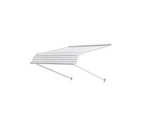 VEVOR Auvent de porte d'entrée 101,6×106,6 cm – Marquise aluminium, protection pluie/neige/soleil