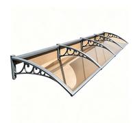 Auvent De Porte D'entrée en Aluminium,Marquise De Porte Exterieur, Résistante Toit Abri,avec Structure Abs, Toit en Polycarbonate, pour Terrasse, Balcon, Transparent