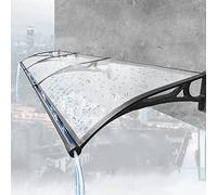 Auvent de porte d'entrée en aluminium résistant aux intempéries avec support - Grand surplomb d'évier pour garage, balcon et protection de fenêtre