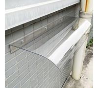Auvent de porte d'entrée en polycarbonate, 3,5 mm transparent pour porche extérieur, protection contre la pluie, facile à installer, transparent
