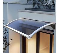 Auvent De Porte D'entrée, en Polypropylène Marquise Transparent, avec Support en Alliage D'aluminium, Protection Contre La Pluie La Neige Et Les UV(Blue,100 * 360cm/39 * 142in)
