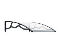 Art Plast - Auvent de Porte d'Entrée et fenêtre 100 x 100 cm - Polycarbonate Anti UV Marquise Extérieure Bras Polypropylène