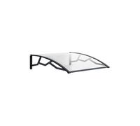 Auvent de Porte d'Entrée et fenêtre 100 x 120 cm - Polycarbonate Anti UV Marquise Extérieure Bras Polypropylène Art Plast