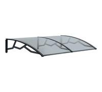 Auvent de Porte d'Entrée et fenêtre 100 x 145 cm - Polycarbonate Anti UV Marquise d'entrée Bras Polypropylène Art Plast Transparente G