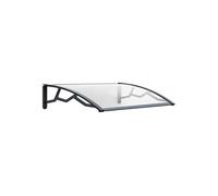 Auvent de Porte d'Entrée et fenêtre 80 x 100 cm - Polycarbonate Anti UV Marquise Extérieure Bras Polypropylène Art Plast