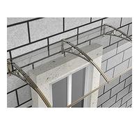 Auvent de porte d'entrée extérieure, auvent de porte fenêtre, couverture en polycarbonate, support en aluminium arqué, facile à installer, abri contre la pluie pour porte fenêtre, auvent de jardin, pa