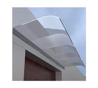 Auvent de porte d'entrée invisible en polycarbonate pour fenêtres et terrasses - Protection contre les UV et la pluie - 50 x 400 cm - Idéal pour balcons et pergolas