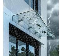 Auvent de Porte d'Entrée Invisible,Marquise Solaire de Fenêtre Silencieux,Marquise en Polycarbonate Isolante Protection UV Contre La Pluie et La Neige,pour Porche Jardin Cour (40x510cm/16 x201)