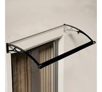 Auvent De Porte D'entrée,Marquise De Porte D’Entrée Moderne,Auvent Transparent En Polycarbonate,Support En Alliage D'aluminium,Protection UV,Vent Et Neige(W80*100cm/31.5*39.4in)