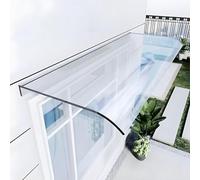 Auvent De Porte D'entree, Marquise Porte D'entree,Toit Marquises en Polycarbonate,Protection UV pour Porche,Brise-Vue Abri Soleil,pour Terrasse Balcon Jardin(40x360cm/15.7x141.7in)
