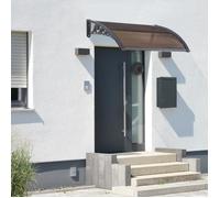 Auvent de Porte d'Entrée Mellerud 100 x 60 cm Noir Marron