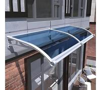 Auvent De Porte D'entrée/Résistant À La Pluie Et À La Neige UV/Marquise d'accueil Terrasse en Polycarbonate avec Canaux De Drainage, pour Terrasse, Persienne(80 * 160cm/31 * 63in)