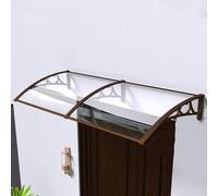 Auvent De Porte D'entrée, Store De Porche Résistant Aux UV Et À l'eau, Store De Fenêtre Et De Porte Autonettoyant Silencieux, Couvercle en Polycarbonate Transparent (60x480cm/24x189in,A)