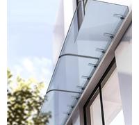 Auvent de Porte d'Entrée,Toit Marquise en Polycarbonate de 3.5mm,Toit Abri Protection UV Contre La Pluie,Auvent de Terrasse Invisible,pour Fenêtre Extérieure,Jardin,Bureau (50x350cm/20 x138)