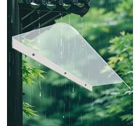 Auvent de porte d'entrée transparent/opaque 130 120 100 110 cm Grandes couvertures extérieures en polycarbonate pour porches résidentiels, terrasses, toits et garages