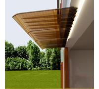 Auvent de porte - Design moderne - Abri d'extérieur pour porte d'entrée et terrasse - Housse de pluie autonettoyante - 50 x 290 cm