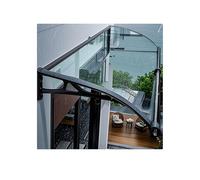 Auvent de porte d'extérieur - 80 cm x 300 cm - Protection contre le soleil et la pluie légère pour entrée, porche ou véranda - Protection contre les intempéries