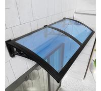 Auvent de porte d'extérieur avec support en aluminium pour protection contre les UV, la pluie, la neige - Parfait pour porte d'entrée, patio, porche, terrasse