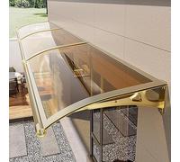 Auvent de porte d'extérieur en polycarbonate marron pour portes avant/arrière, terrasse et porche, auvent d'extérieur résistant aux UV et à l'eau pour la protection du jardin